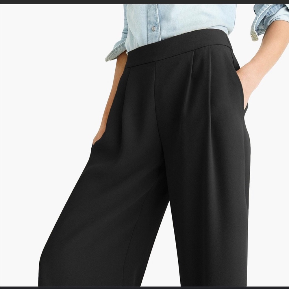 J crew black stretch waist pants